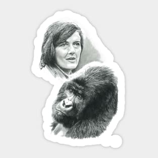 TRIBUTE TO DIAN FOSSEY Sticker